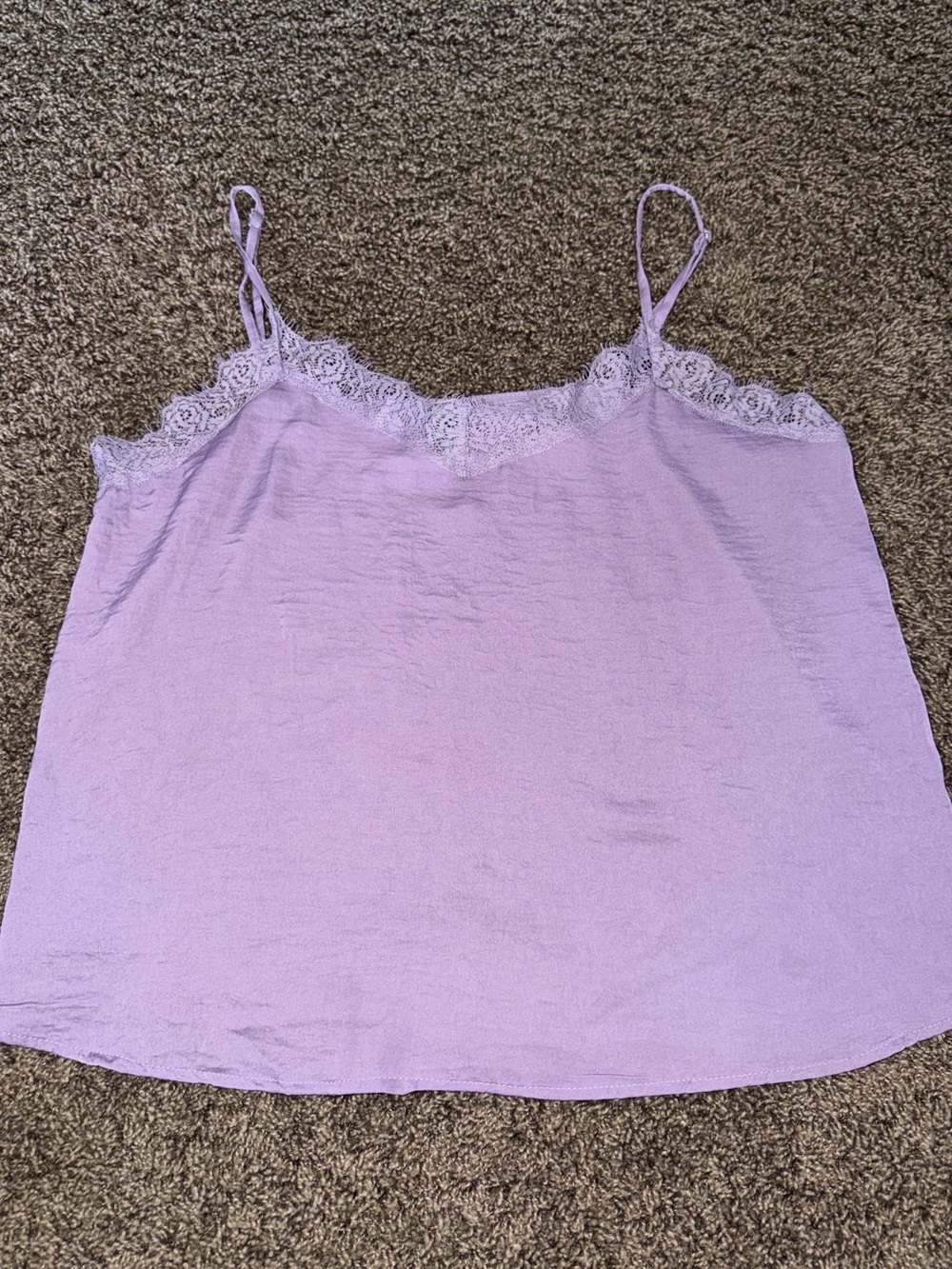 wild fable Lavender Lace-Trim Camisole Tank Top